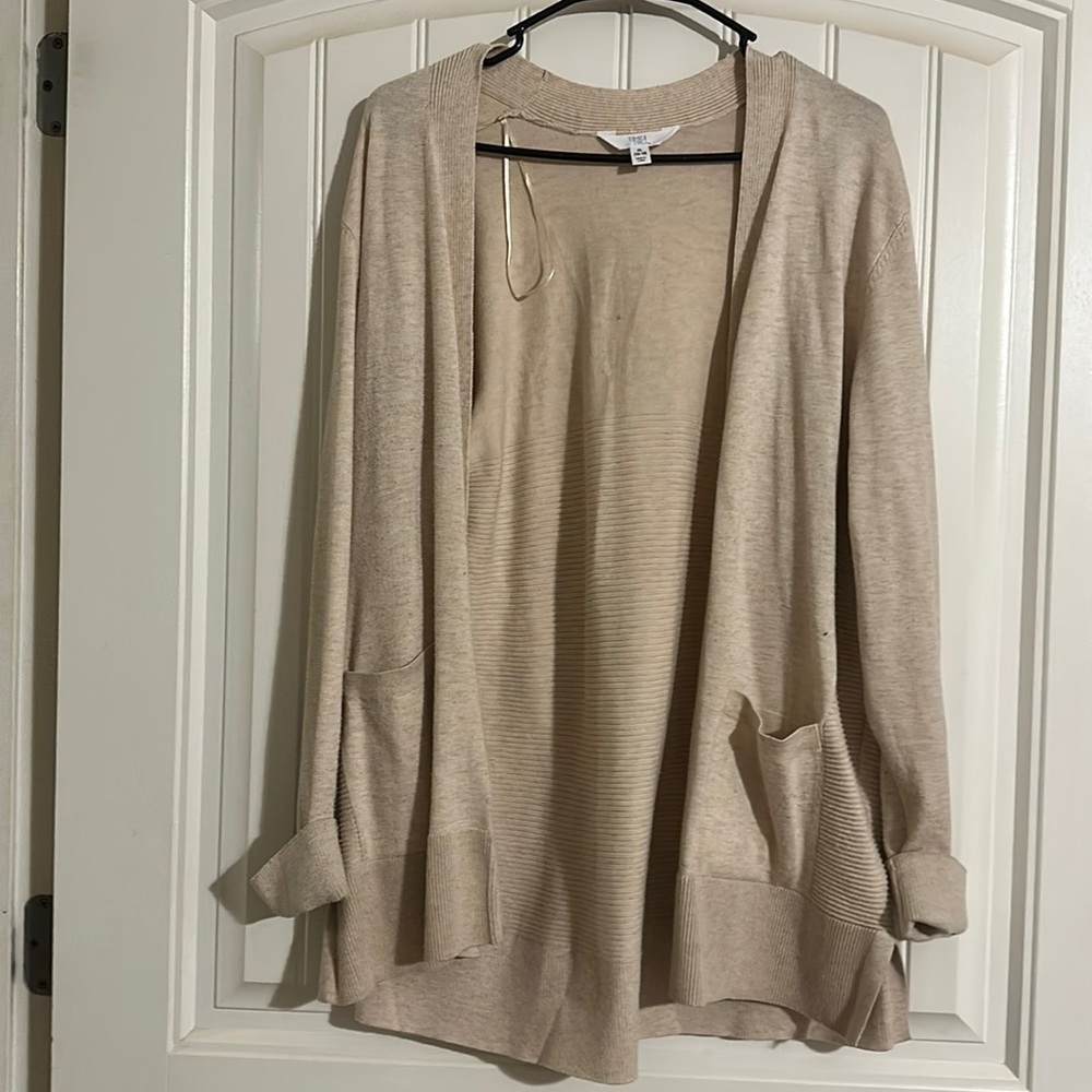 Time and Tru tan cardigan